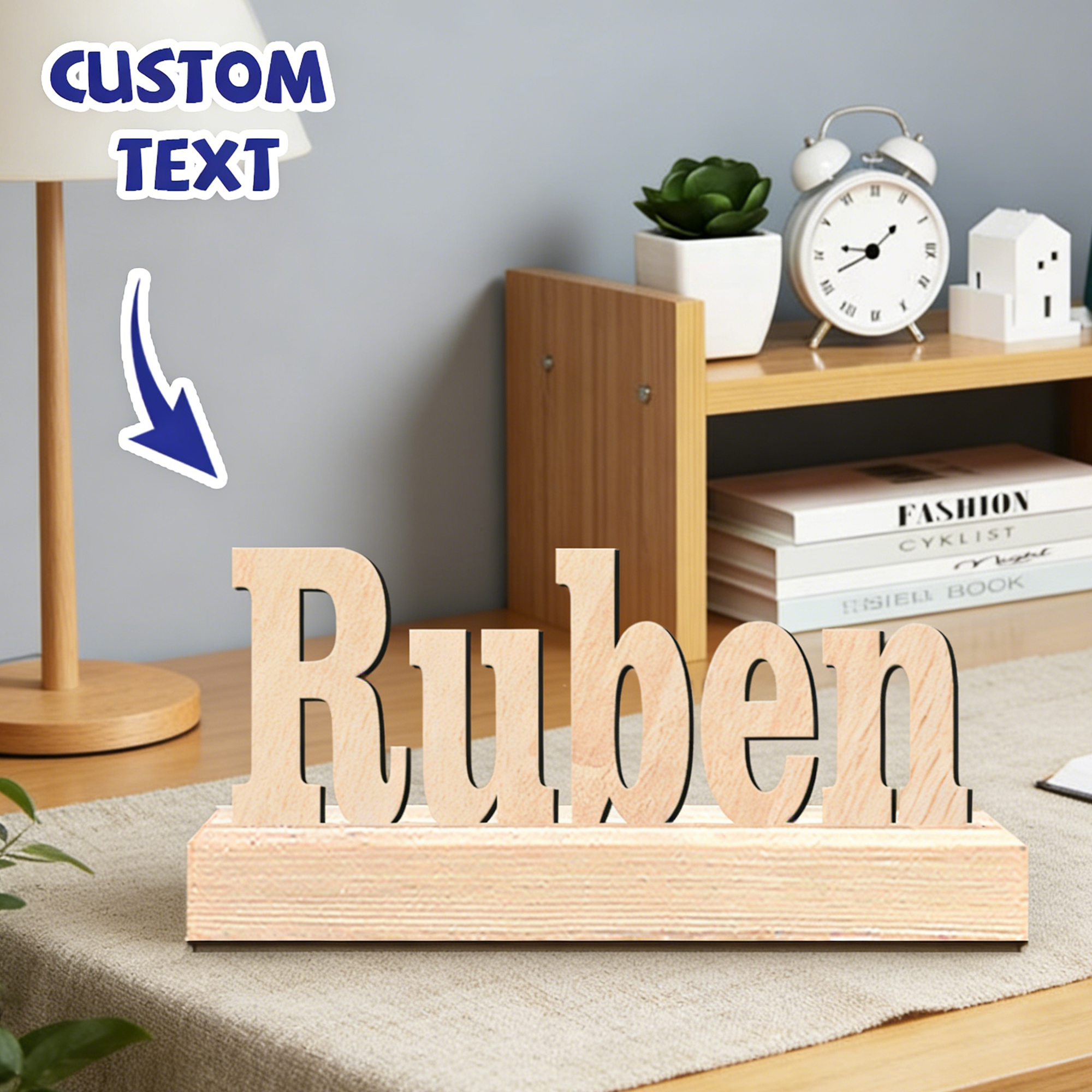 1pc Custom Name Wooden Sign,Pe - огляд і ціна Wooden Letter Sign