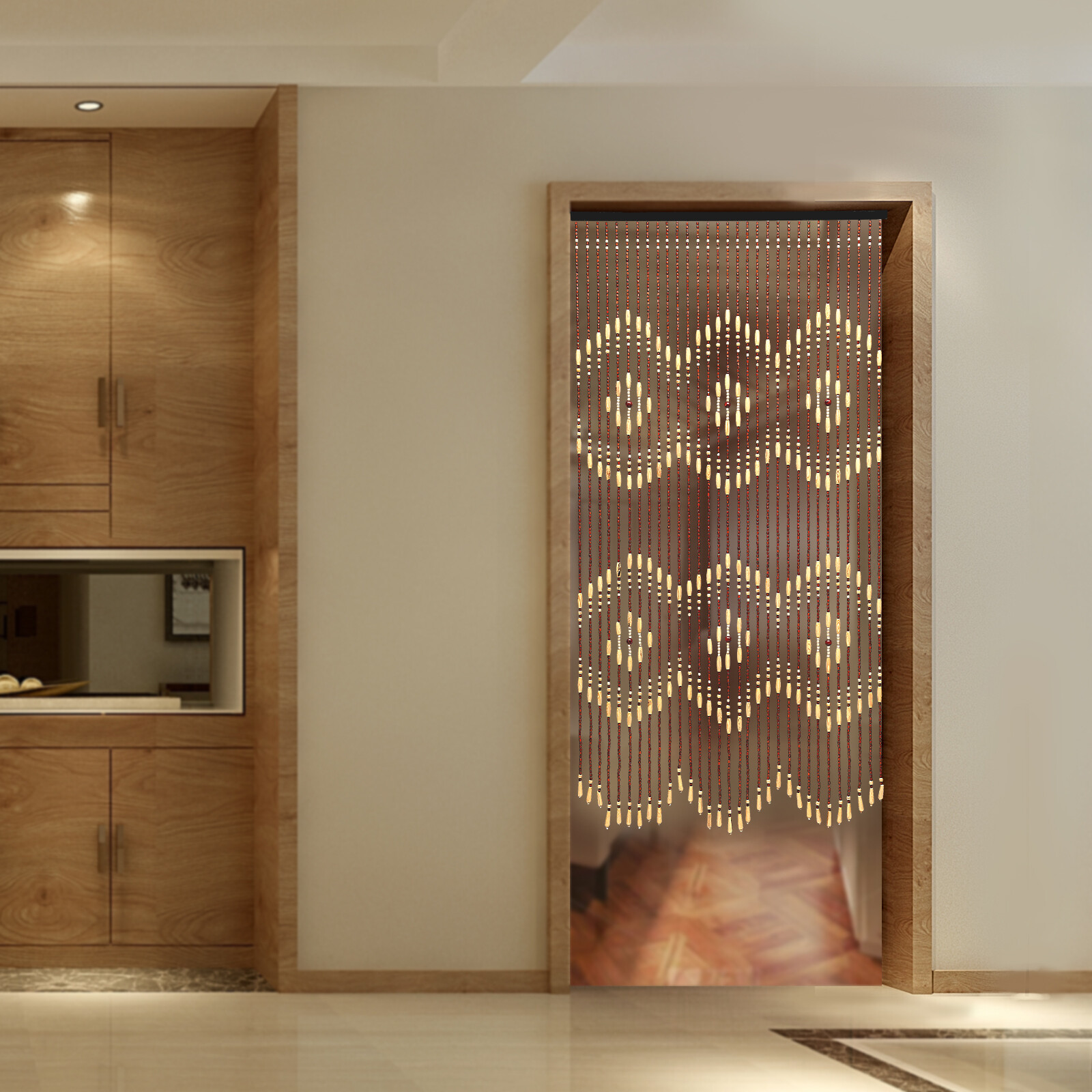 Zigzag 31-Line Wooden Curtain  - огляд і ціна Room Divider Screen