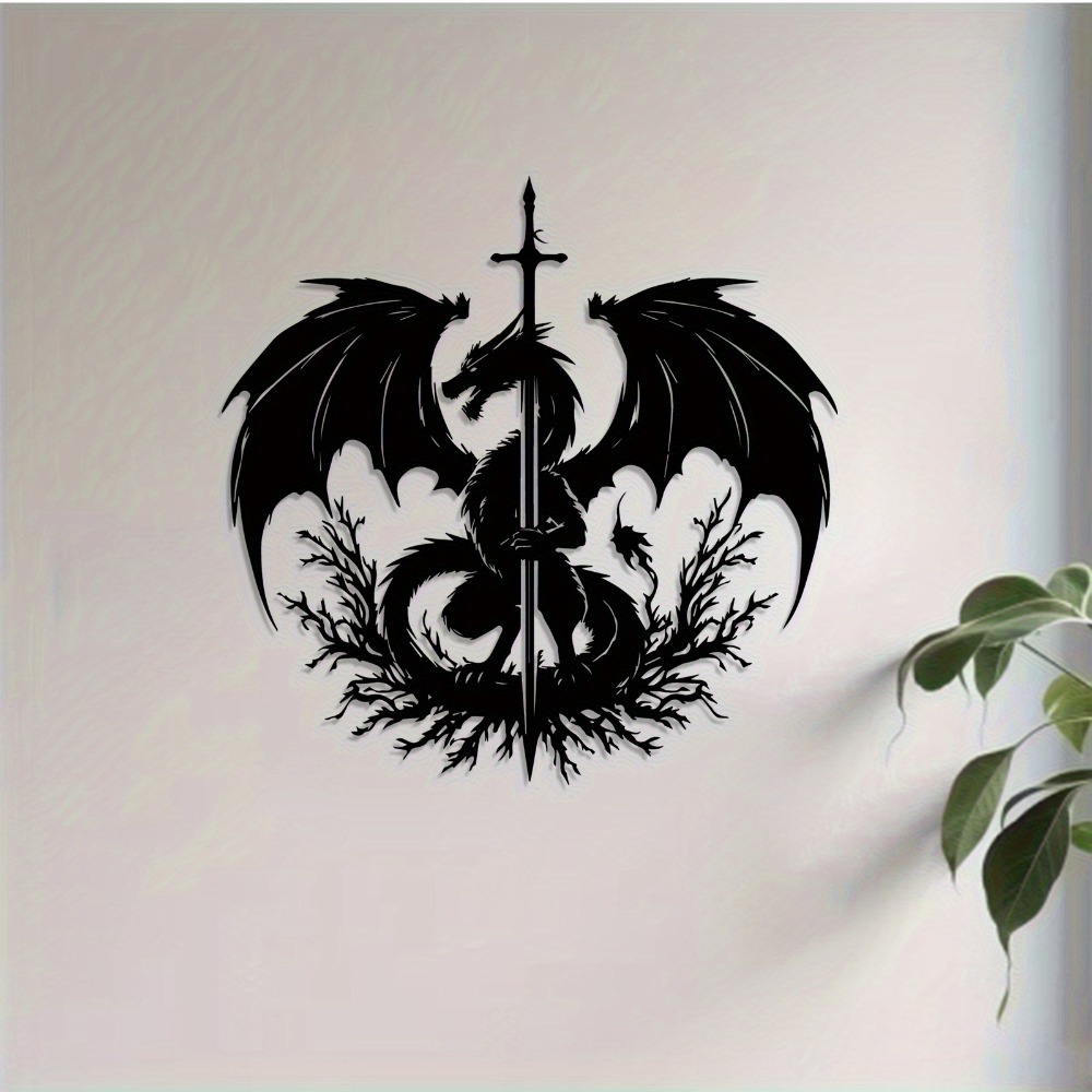 1pc Dragon Sword Metal Wall Ar - огляд і ціна Home Decor Medieval