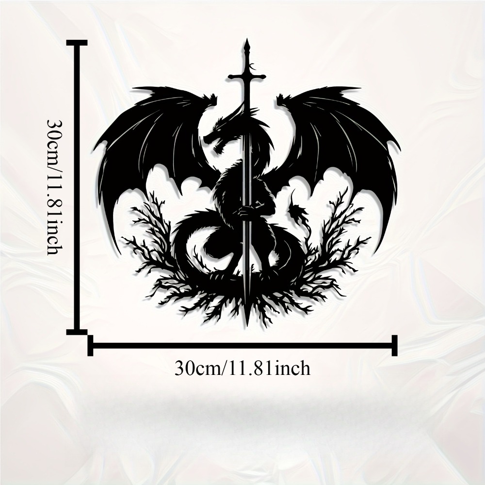 1pc Dragon Sword Metal Wall Ar - огляд і ціна Home Decor Medieval
