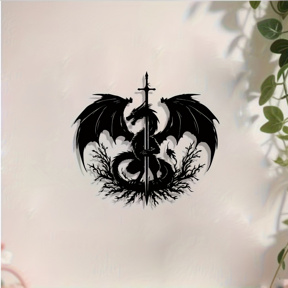 1pc Dragon Sword Metal Wall Ar - огляд і ціна Home Decor Medieval
