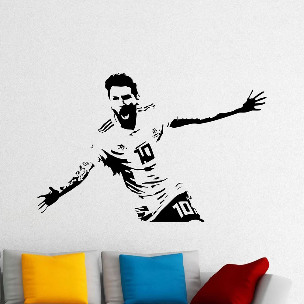 Messi Wall Decal Vinyl Sticker - огляд і ціна Home Decor Vinyl Flooring