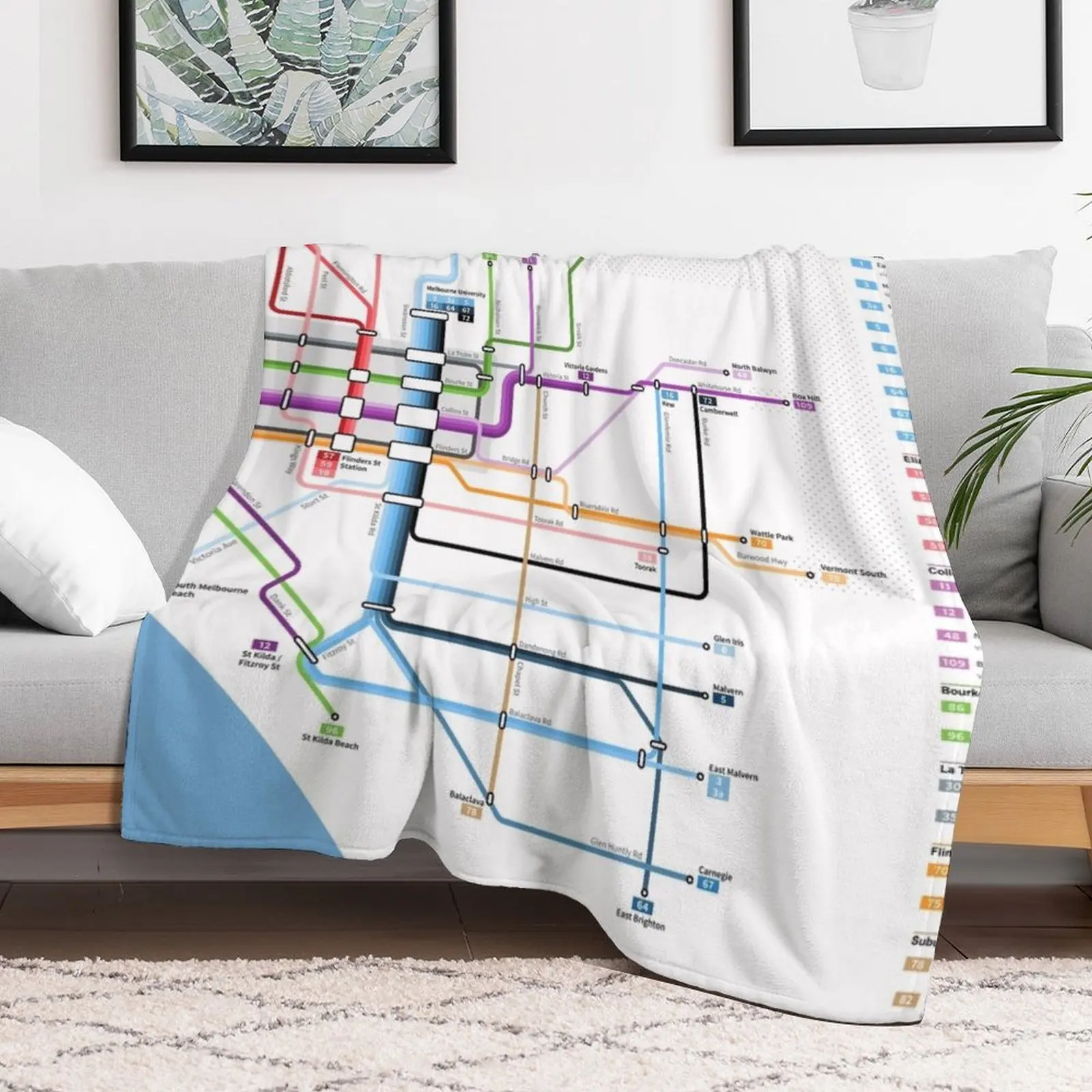 Melbourne Tram Network Map Thr - огляд і ціна Home Decor Melbourne