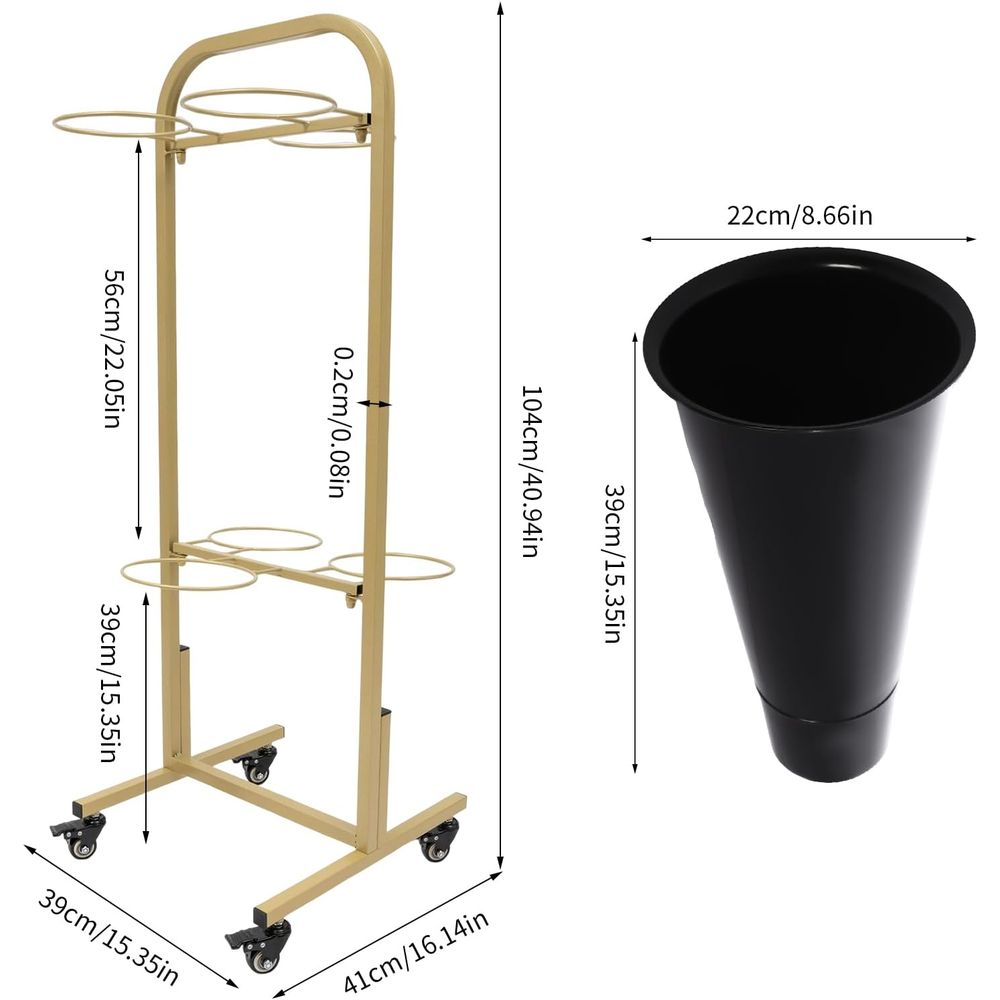 Gold and Black 6-Bucket Lower  - огляд і ціна Home Decor On Wheels