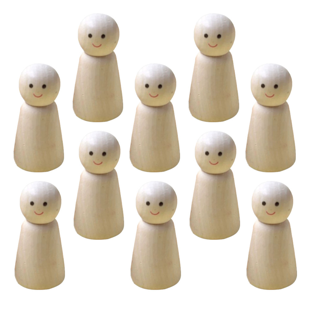 10pcs Wooden Peg Diy Craft Kit - огляд і ціна Home Decor Painting