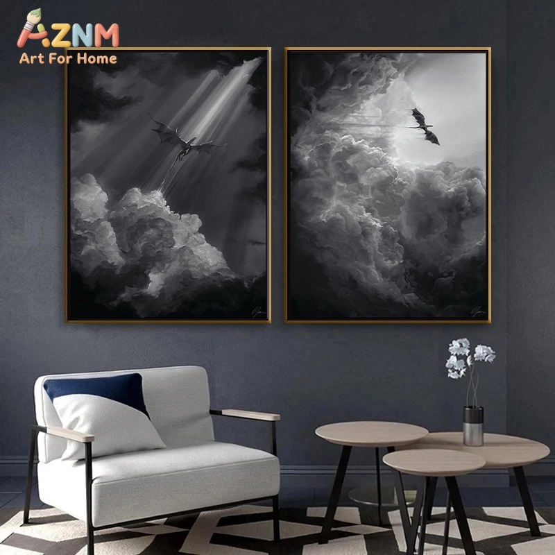AZNM Black White Fantasy Drago - огляд і ціна Home Decor Medieval
