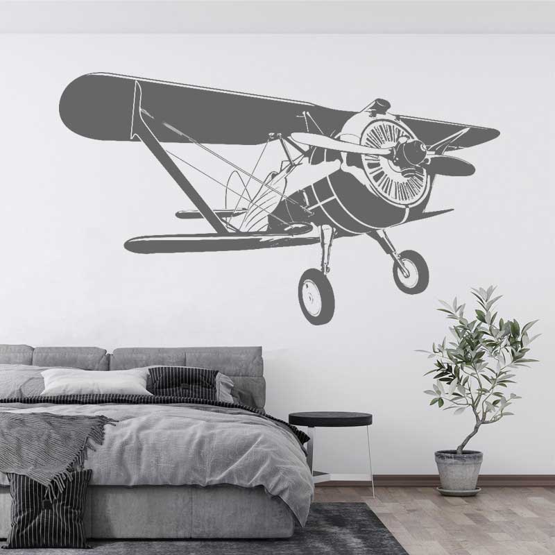 Airplane Retro Biplane Vinyl W - огляд і ціна Home Decor Vinyl Flooring
