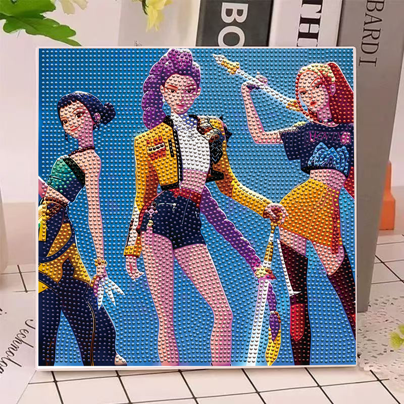 Anime Gilrs Lumi Mila Zoi K-po - огляд і ціна Home Decor Painting