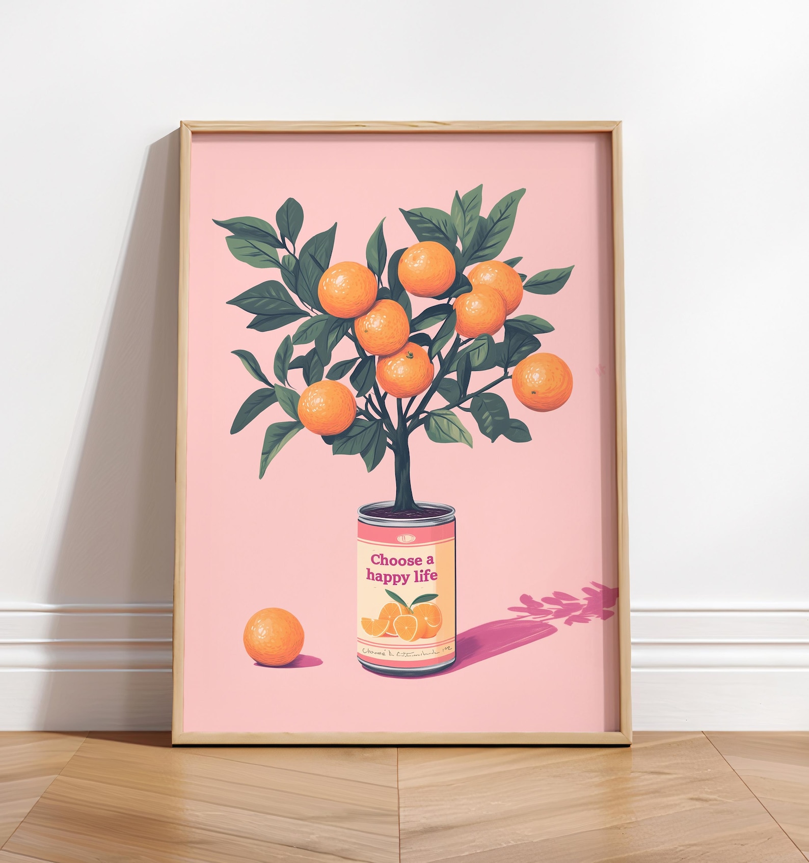 'Choose A Happy Life' Canvas W - огляд і ціна Home Decor Orange