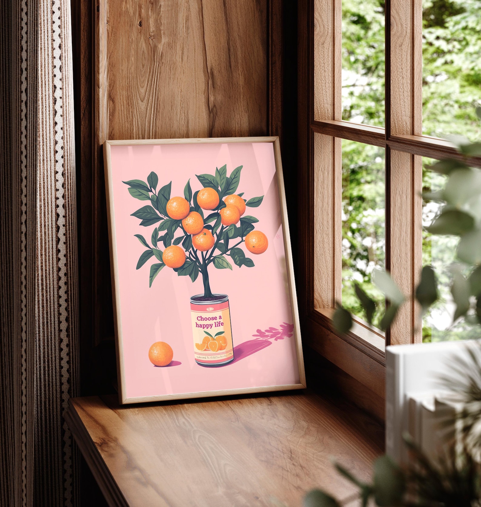 'Choose A Happy Life' Canvas W - огляд і ціна Home Decor Orange