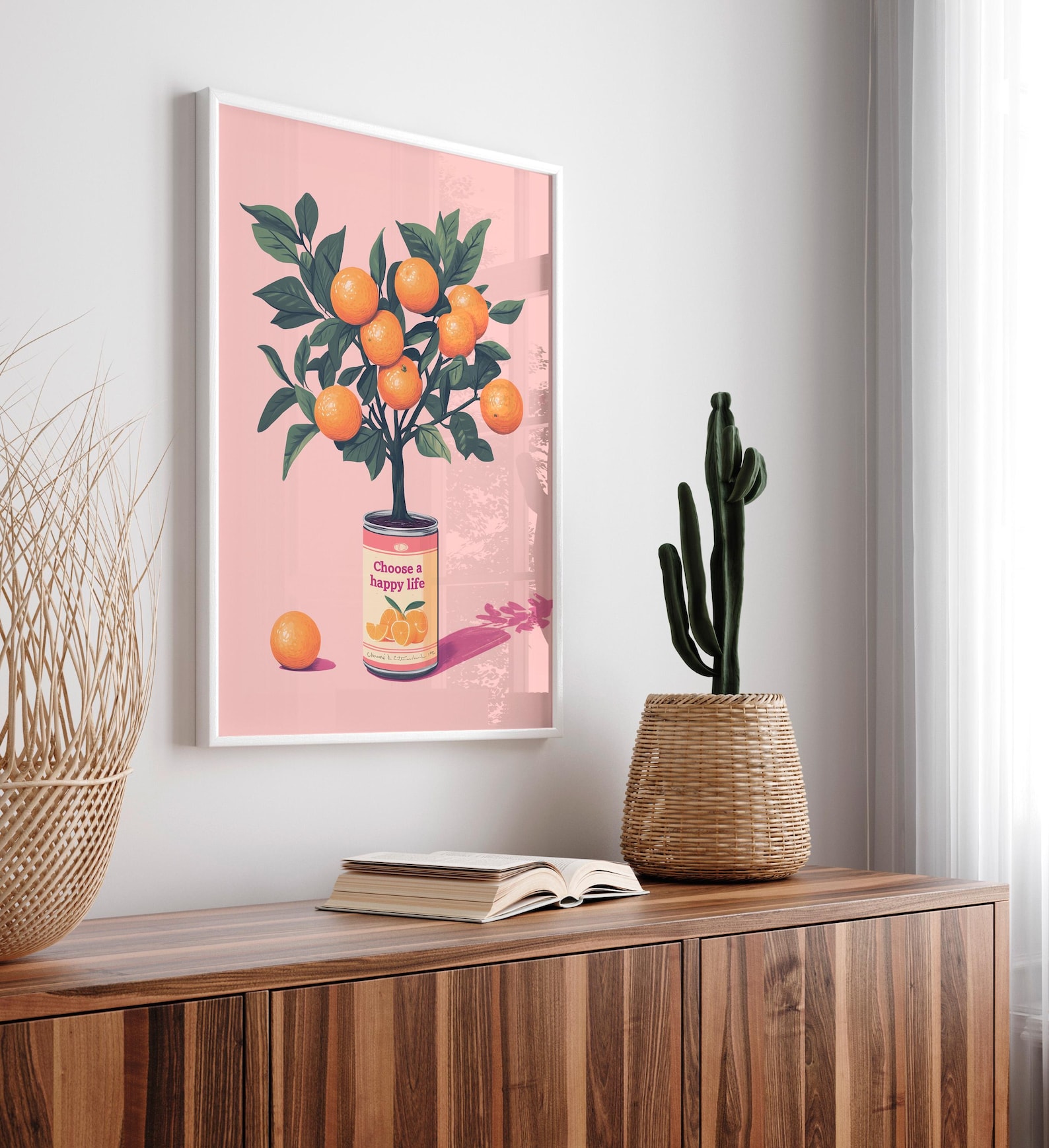 'Choose A Happy Life' Canvas W - огляд і ціна Home Decor Orange