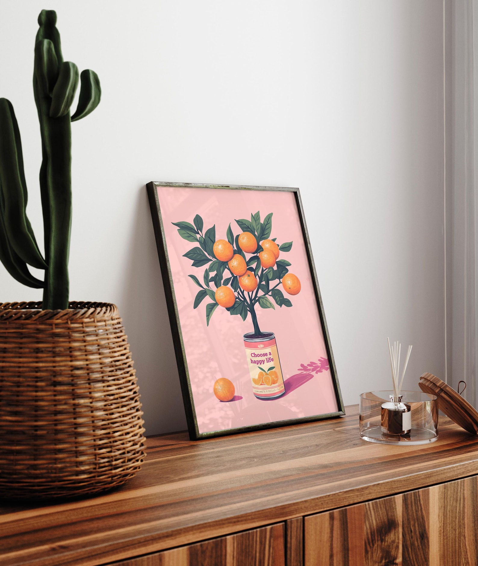 'Choose A Happy Life' Canvas W - огляд і ціна Home Decor Orange