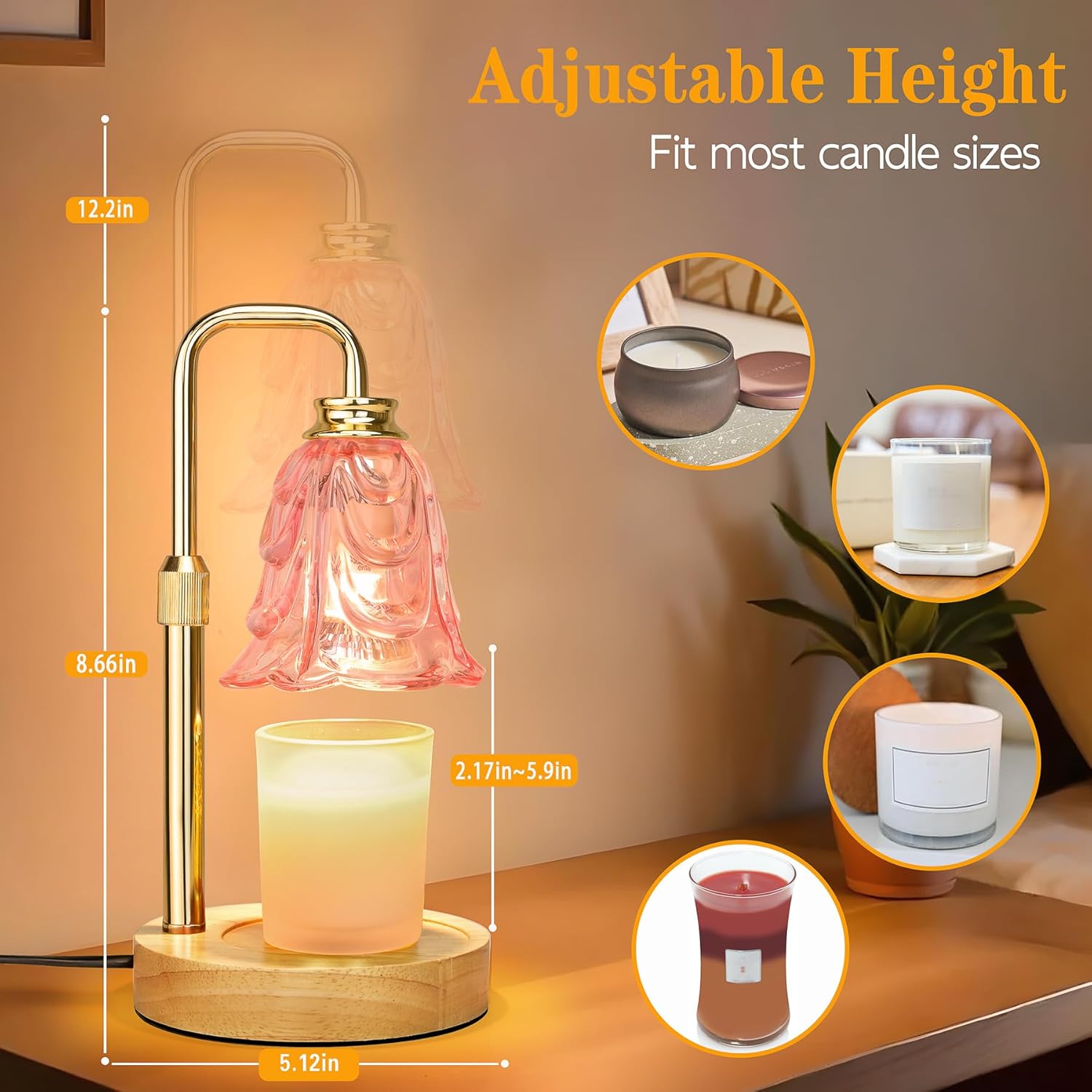 Pink Tulip Candle Warmer Lamp  - огляд і ціна Home Decor Tulip