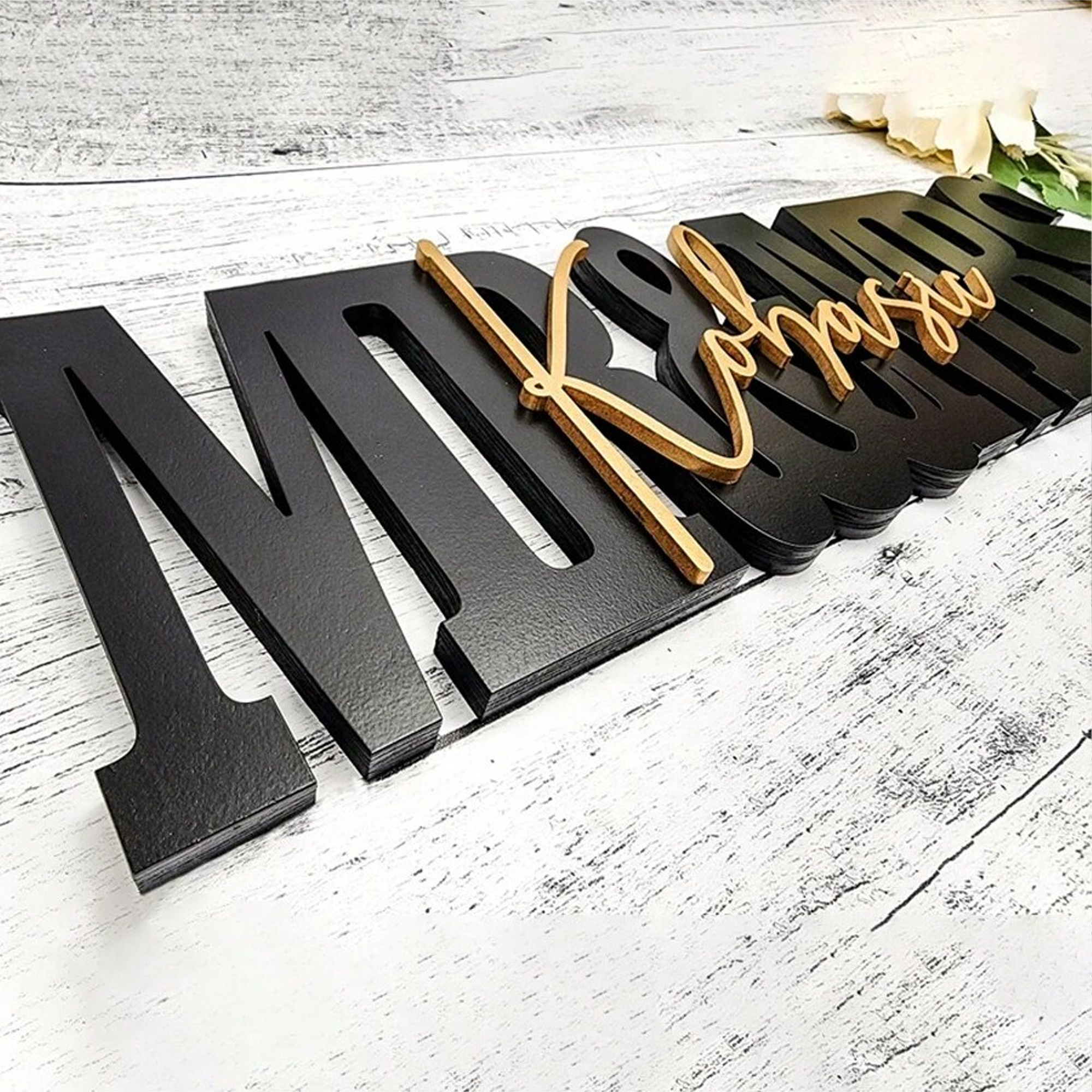Custom Wedding Gift Logo with  - огляд і ціна Wooden Letter Sign