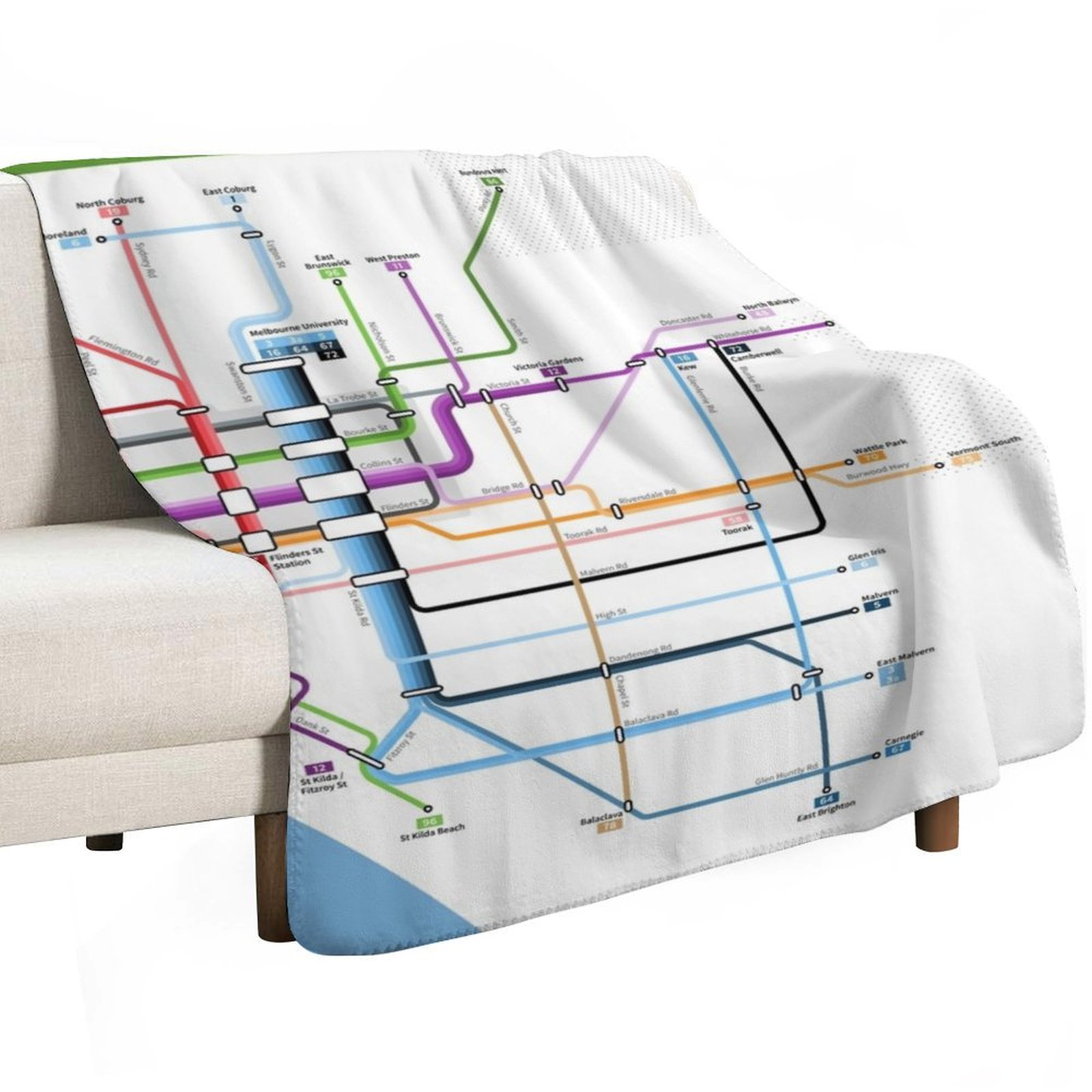 Melbourne Tram Network Map Thr - огляд і ціна Home Decor Melbourne