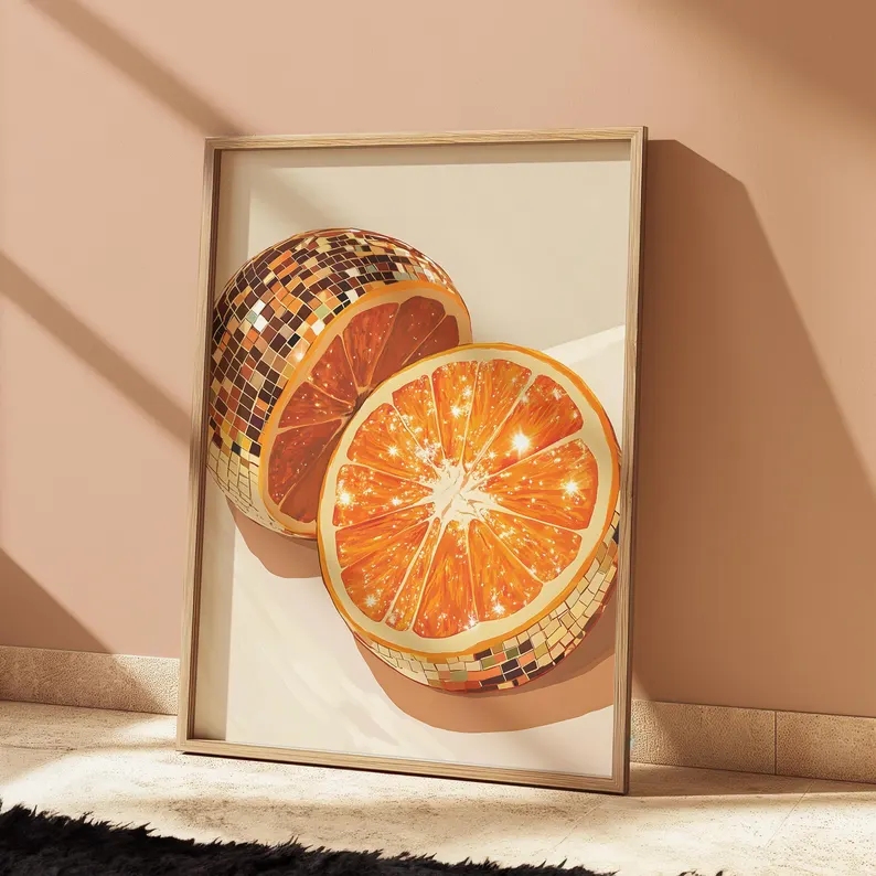 Modern Orange Disco Ball  Wall - огляд і ціна Home Decor Orange