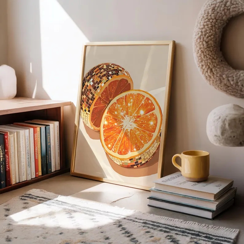 Modern Orange Disco Ball  Wall - огляд і ціна Home Decor Orange