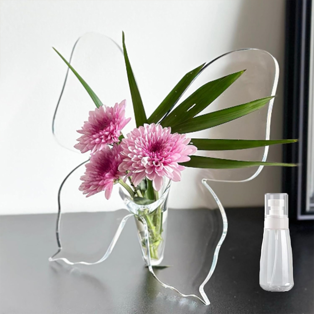 Transparent Butterfly Acrylic  - огляд і ціна Home Decor Vase With Flowers