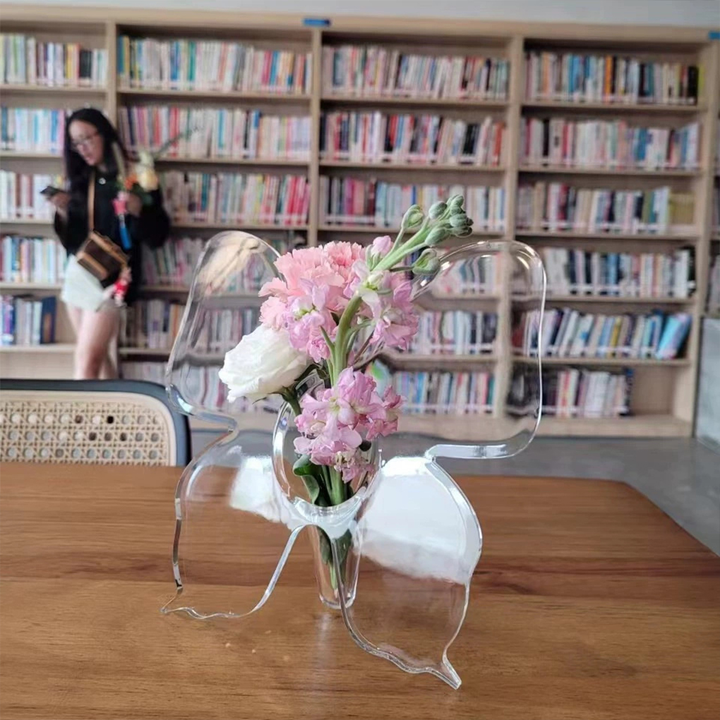 Transparent Butterfly Acrylic  - огляд і ціна Home Decor Vase With Flowers