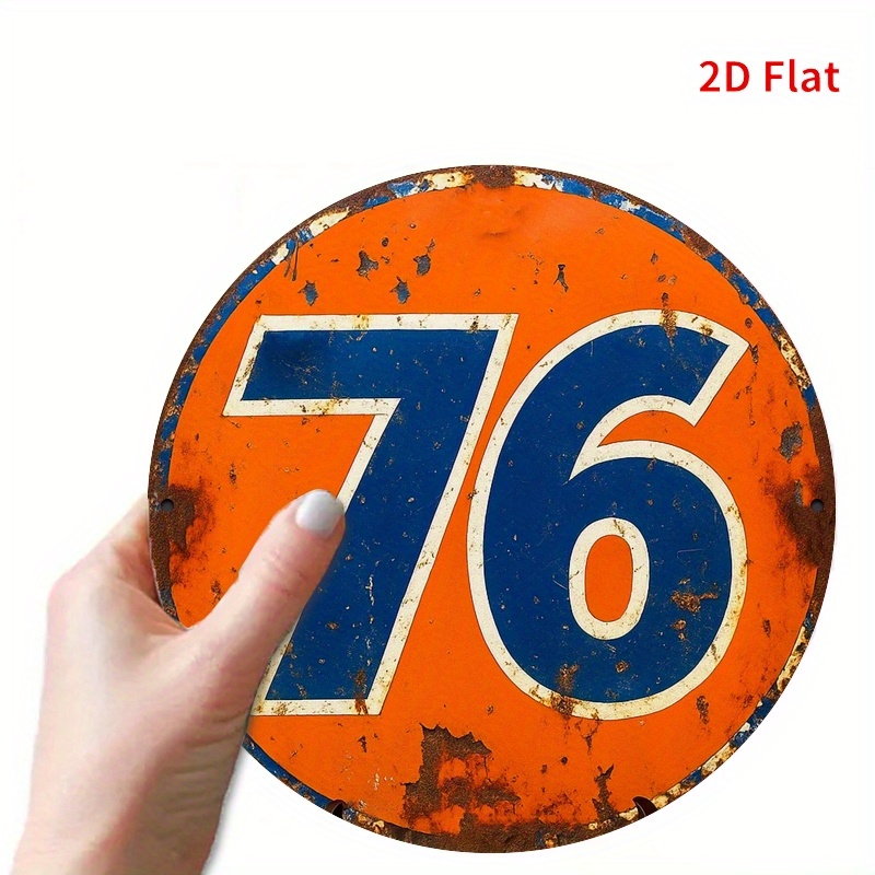 [2D Flat] Vintage 76 Gas Stati - огляд і ціна Home Decor Orange