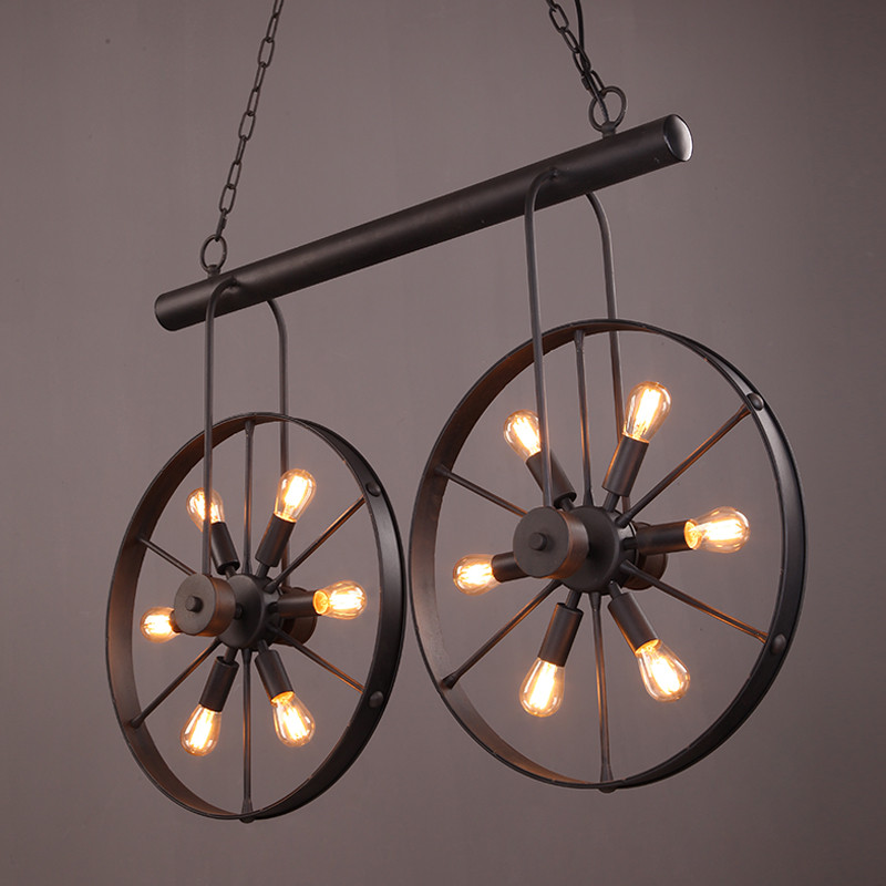 Retro Vintage Wheel chandelier - огляд і ціна Home Decor On Wheels