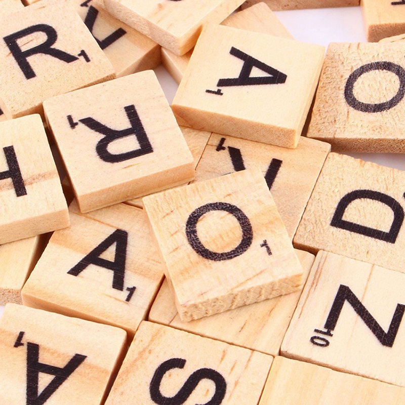 100pcs english letter Wood Til - огляд і ціна Wooden Letter Sign