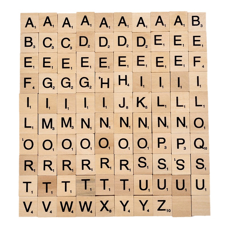 100pcs english letter Wood Til - огляд і ціна Wooden Letter Sign