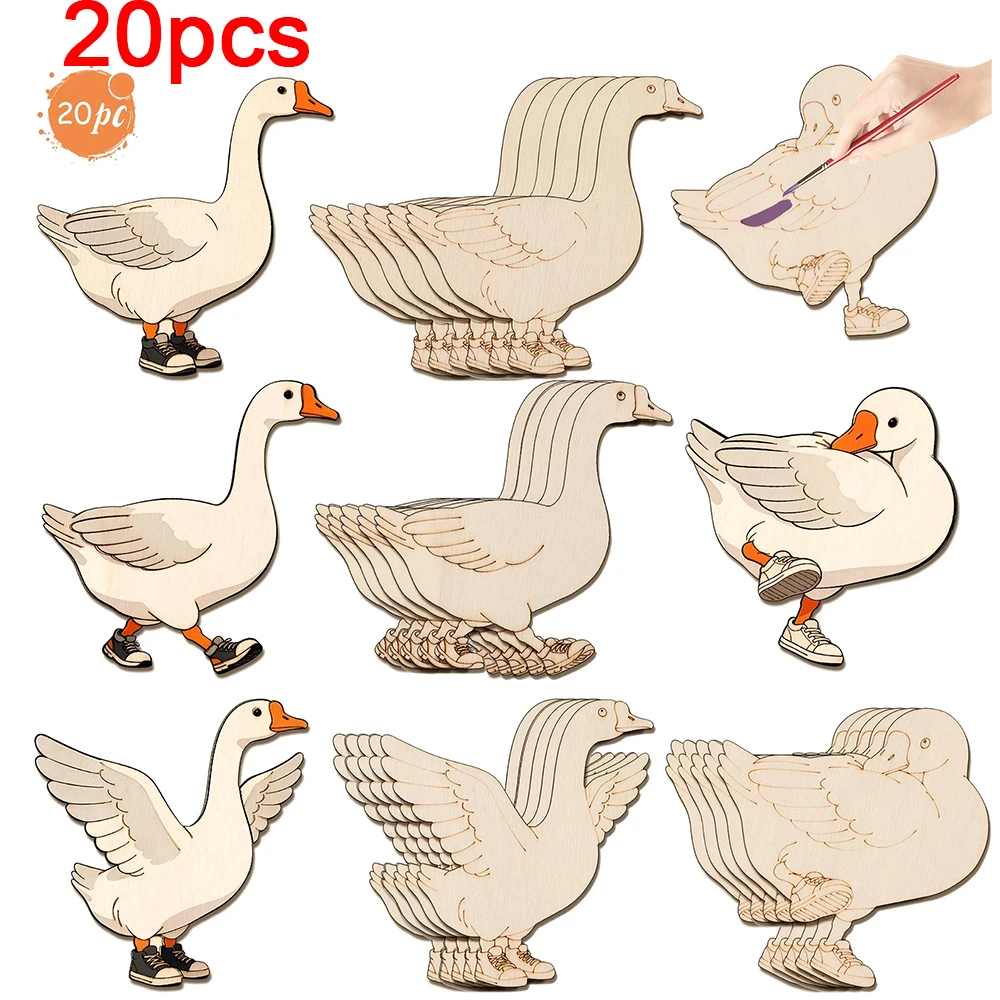20pcs Unfinished Wooden Craft  - огляд і ціна Home Decor Painting