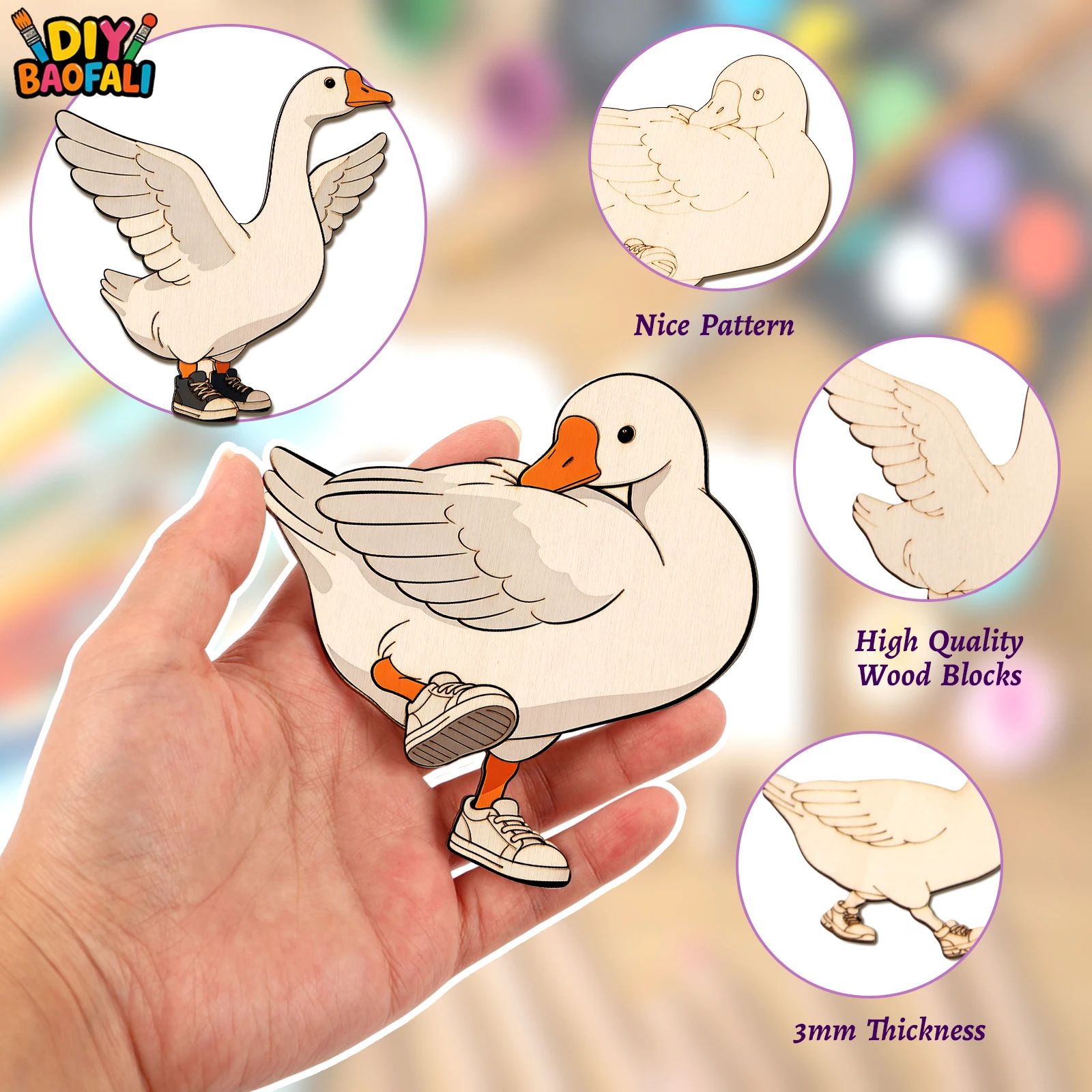 20pcs Unfinished Wooden Craft  - огляд і ціна Home Decor Painting
