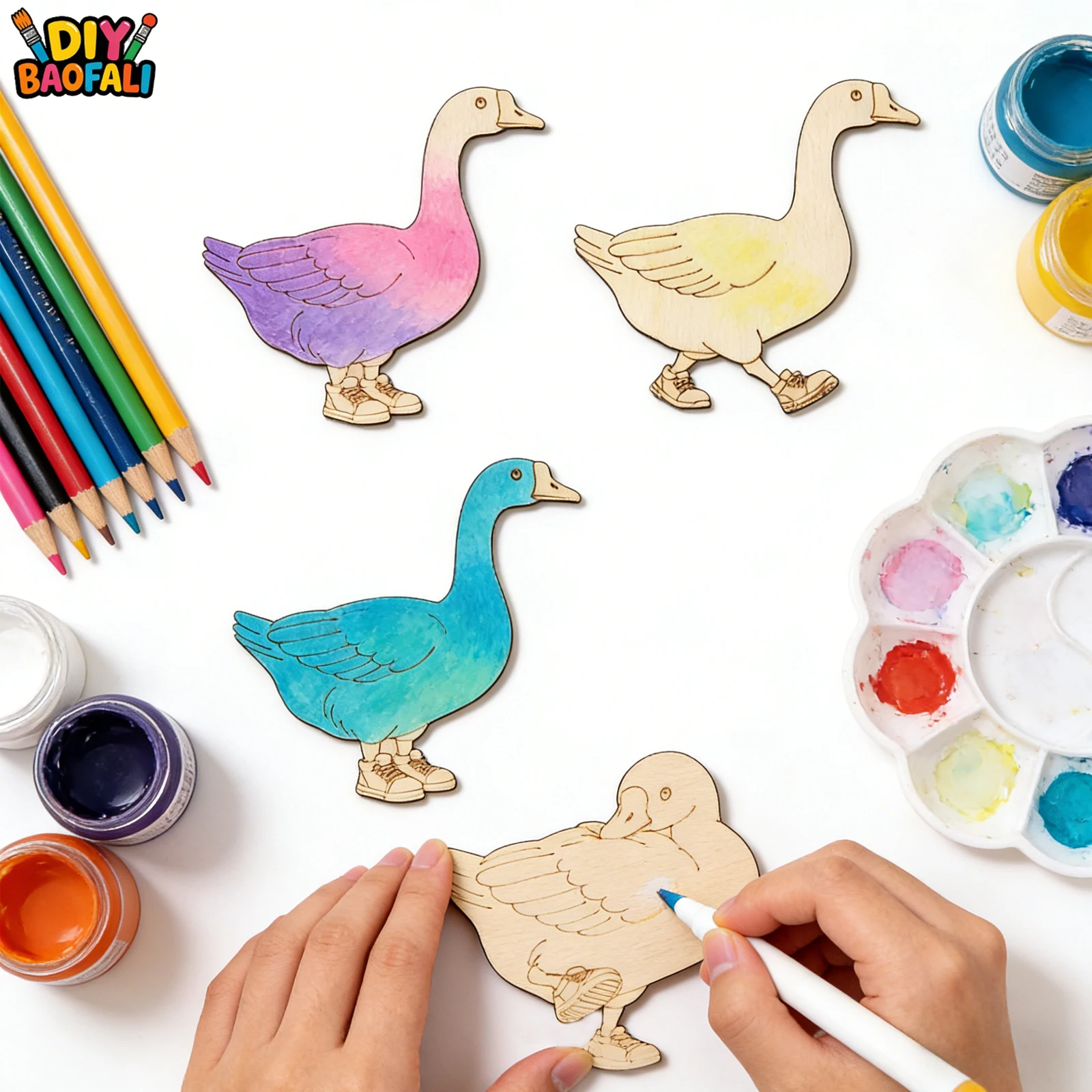 20pcs Unfinished Wooden Craft  - огляд і ціна Home Decor Painting