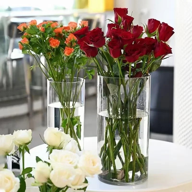 2/4pc Acrylic Cylinder Vase Tr - огляд і ціна Home Decor Vase With Flowers