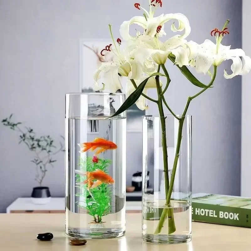 2/4pc Acrylic Cylinder Vase Tr - огляд і ціна Home Decor Vase With Flowers